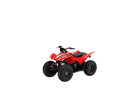 Un angle 3/4 gauche d'une Honda TRX90X