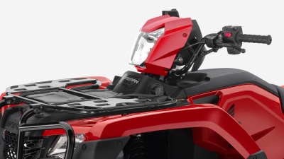 Close up of hood of Foreman.