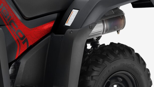 The back end of a Honda Rubicon in studio