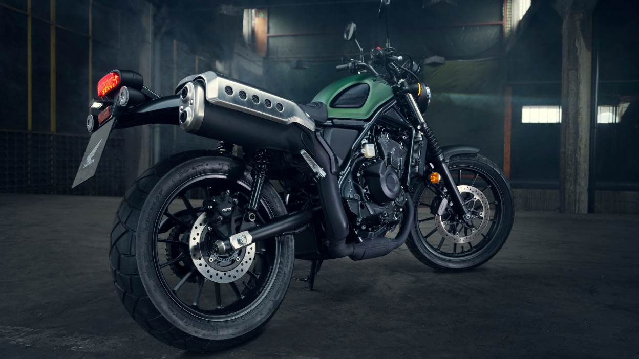 A parked green SCL500