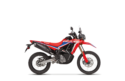 A right facing angle of the Honda CRF300L Rally
