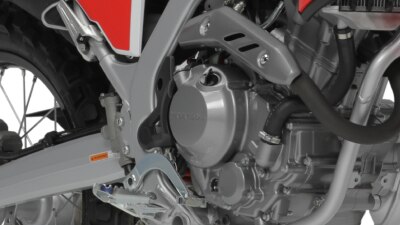 An engine close-up of the Honda CRF300L