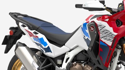 Close up of seat on Africa Twin Adventure Sports ES