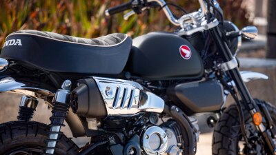 Gros plan sur les deux amortisseurs arrière.