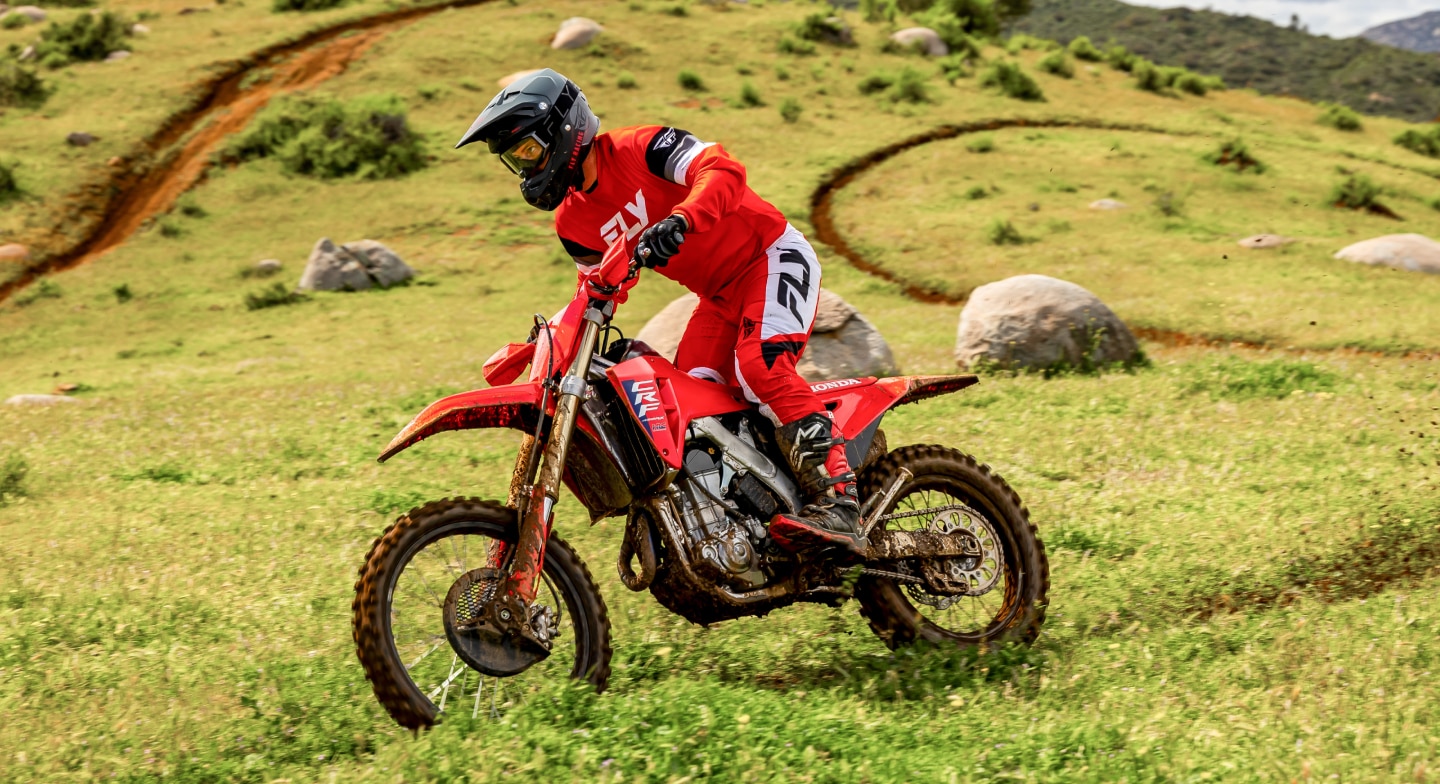 A rider on a Honda CRF450RX