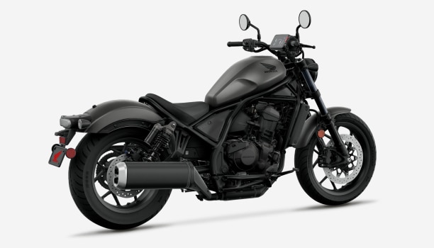 Left 3 quarter rear image of Rebel 1100 DCT Black