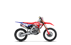 Profil droit de la moto de motocross Honda CRF250R HRC WORKS EDITION