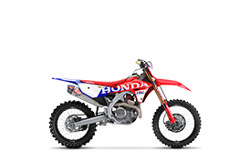 Profil droit de la moto de motocross Honda CRF450R HRC WORKS EDITION