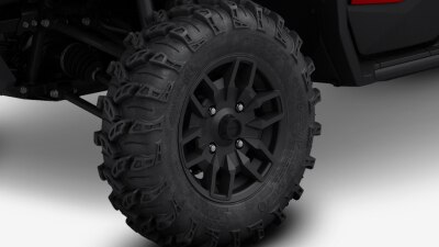 Close up of tire.
