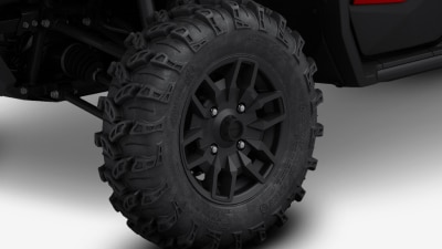 Close up of tire.