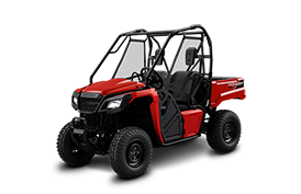 Left, front 3/4 angle of Pioneer 520 in Red